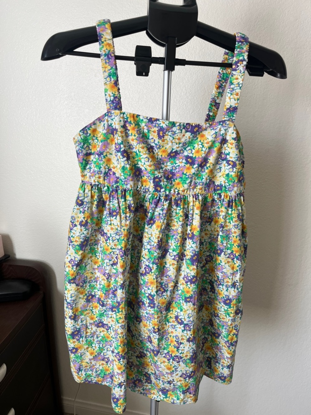 Zara Girls Floral Sundress in Purple, Yellow & Green